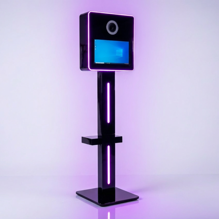 Fotobox Digital Paket mit Touchdisplay, DSLR-Kamera und Studioblitz für private - und firmenevents